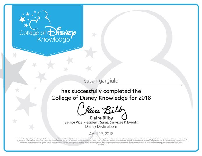 Disney Certified Travel Specialist